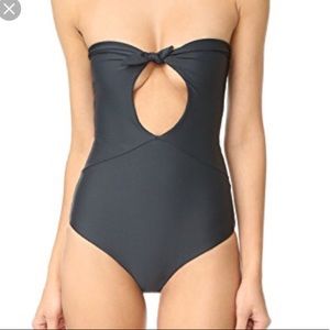 Stonefox Chai Tie Swimsuit in Dark Grey